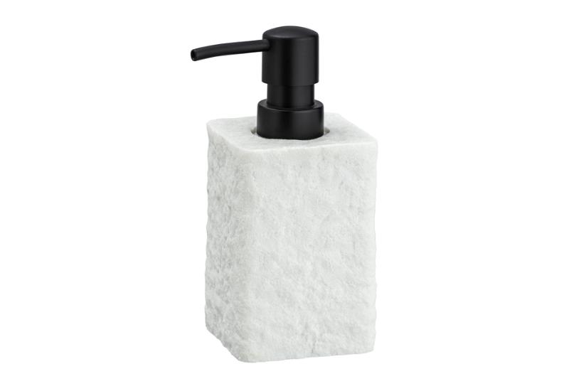 WENKO VILLATA SÆBEDISP - HVID, POLYRESIN