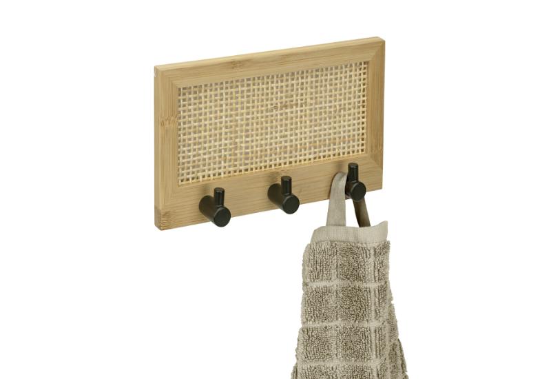 *WENKO ALLEGRE KNAGERÆKKE M/3 KNAGER - BAMBUS