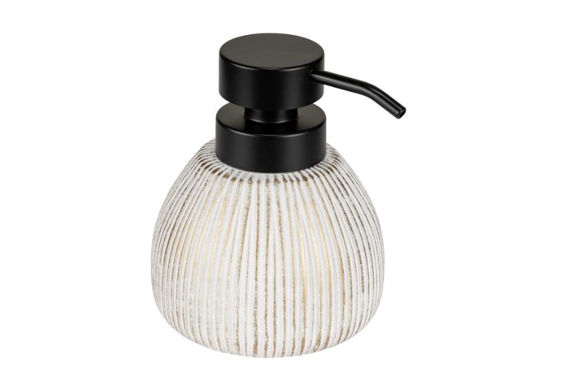 WENKO PASCOLI SÆBEDESPENSER - HVID / GULD