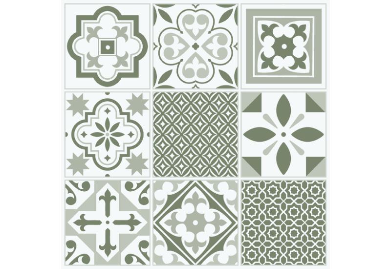 D-C-FIX CLASSIC GULVFLISER - GREEN ORIENTAL TILES