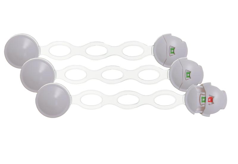 DREAMBABY EZY-CHECK MULTIANVENDELIGE LÅSE 3 STK - HVID