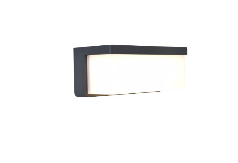 *LUTEC SOLAR ZELNA VÆG LAMPE 220V - MØRKEGRÅ - PLASTIK