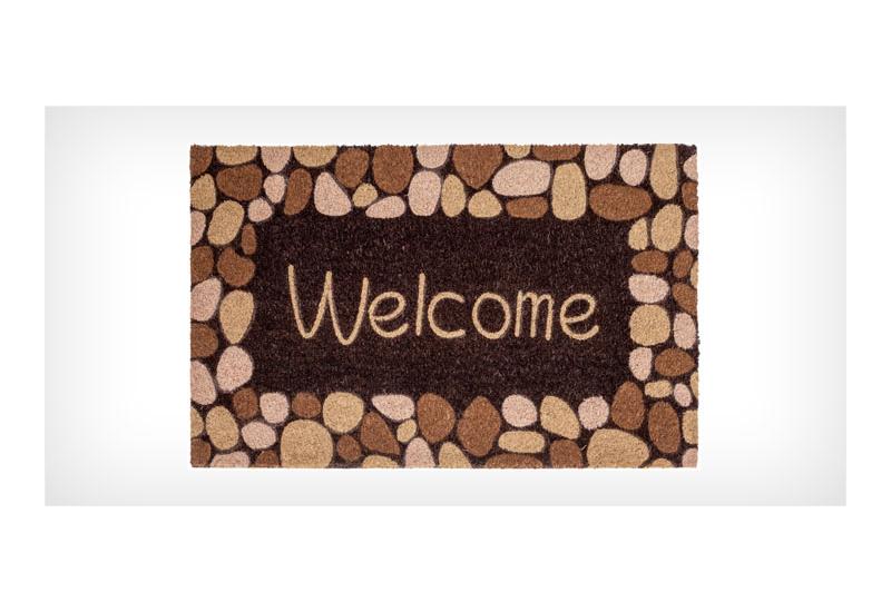 LAKO COCOPRINT DØRMÅTTE - 75 X 45 CM - WELCOME BRUN