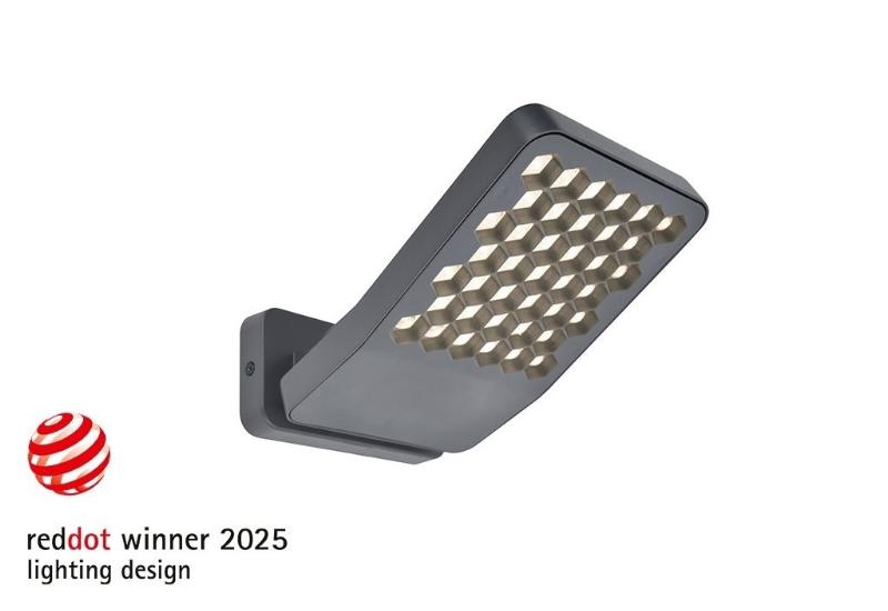 LUTEC ATLANTIS LILLE LED VÆGLAMPE 1 LYS MØRKEGRÅ 4000K