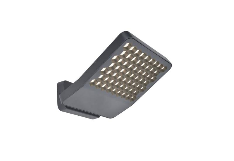 LUTEC ATLANTIS MEDIUM LED VÆGLAMPE 1 LYS MØRKEGRÅ 4000K