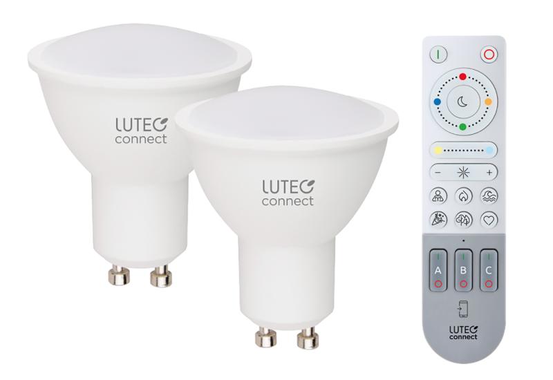 *LUTEC LED PÆRE 2 STK. INKL. FJERNBETJENING
