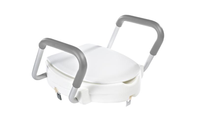 RIDDER ASSISTENT TOILETSÆDE FORHØJER M/ ARMLÆN - HVID